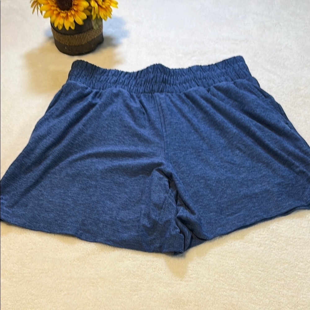 Athletic Works Blue Athletic Shorts with Elastic Waistband and pockets
